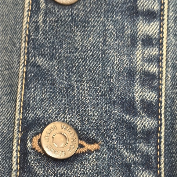 Veronica Beard Blue denim Mini Pencil Skirt Casual button front Sz M - Picture 6 of 13